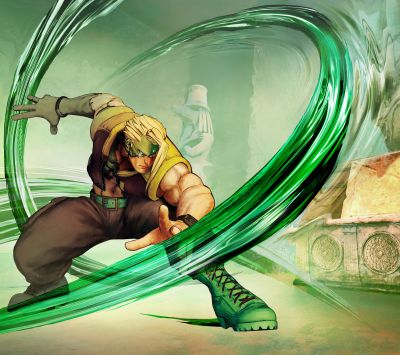 Personaje de Street Fighter en Acción