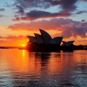 Atardecer en la Sydney Opera House