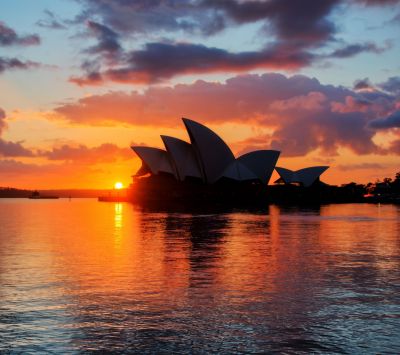 Atardecer en la Sydney Opera House