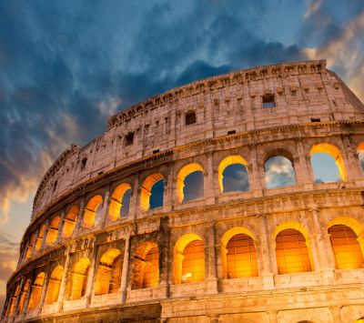 Coliseo al Atardecer