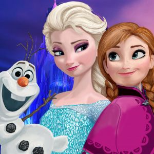 Personajes de Frozen: Elsa, Anna y Olaf