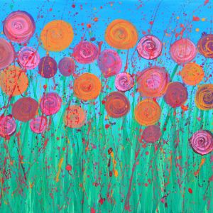 Arte Floral Abstracto Colorido