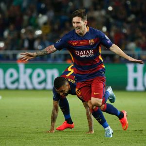 Lionel Messi Celebrando un Gol