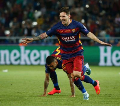 Lionel Messi Celebrando un Gol