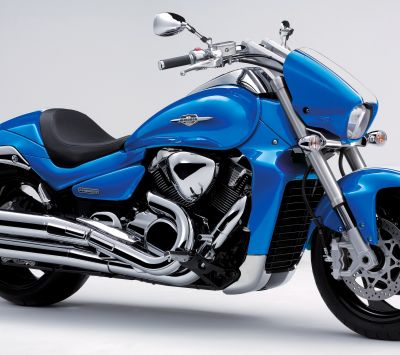 Motocicleta Cruiser Azul