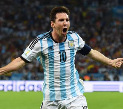 Lionel Messi Celebrando un Gol