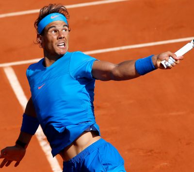 Rafael Nadal Acción de Tenis