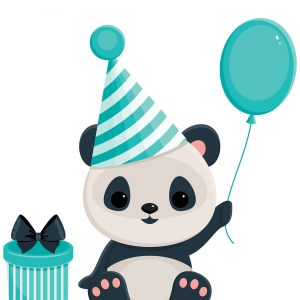 Panda Adorable con Globo
