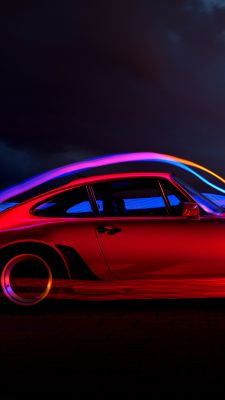 Coche Deportivo Elegante con Luces de Neón