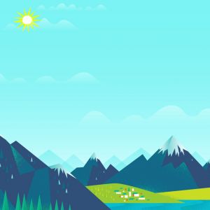 Paisaje Montañoso con Sol