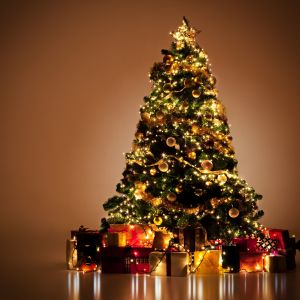 Hermoso Árbol de Navidad con Luces