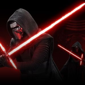 Kylo Ren con sable de luz