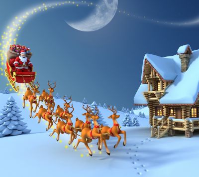 Santa Claus en trineo