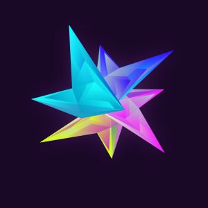 Diseño de Estrella Geométrica Colorida